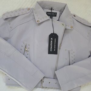 Women's Studded Light Purple Jacket